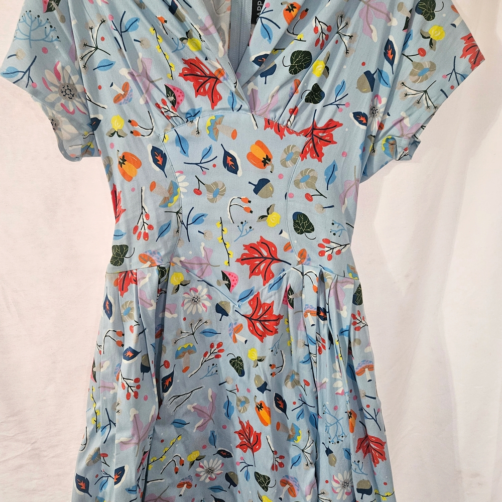 Medium Pinup Couture Pinup Girl Clothing Dapper Day Fall Swing Dress GUC